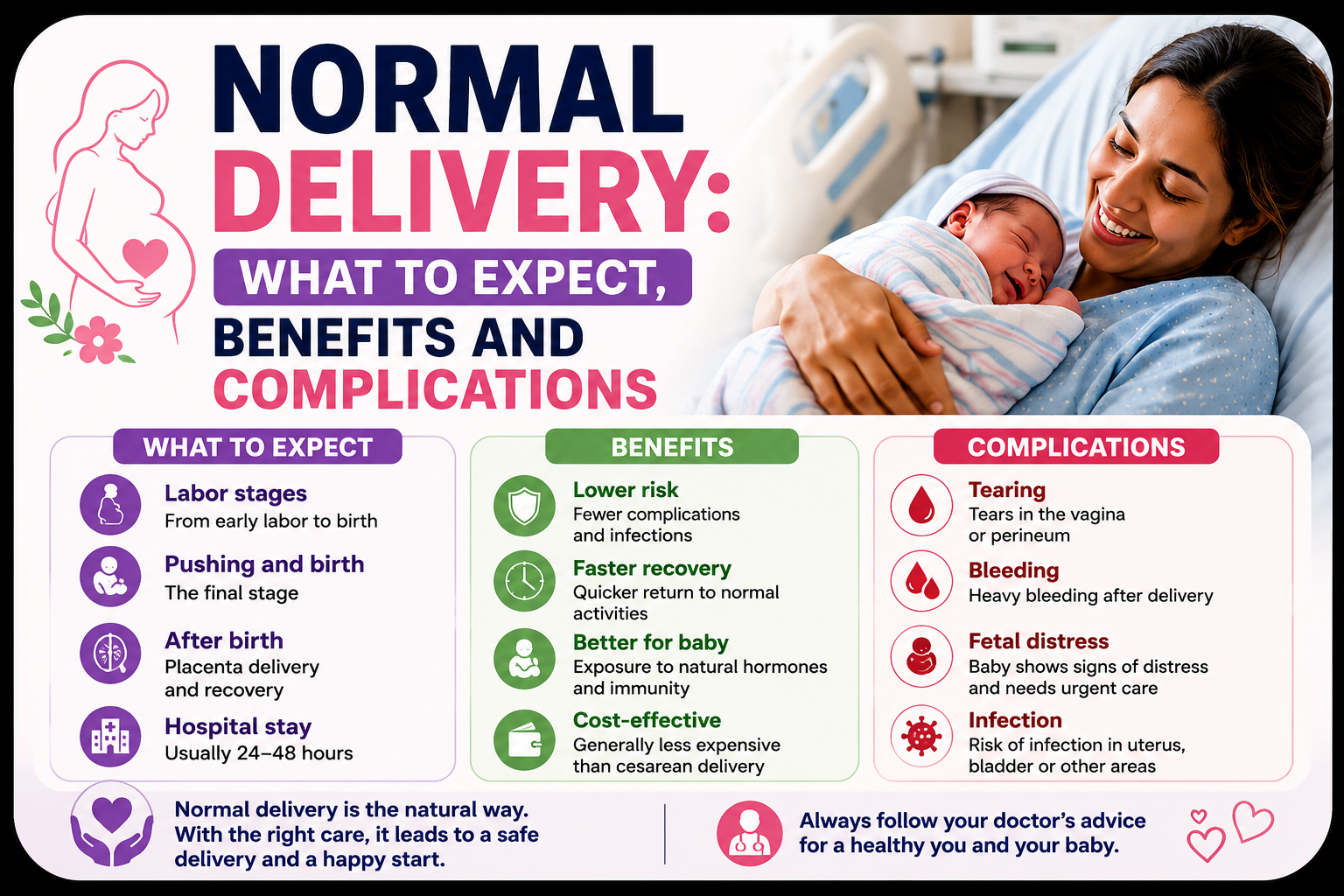 Normal Delivery: Benefits, Risks & What to Expect